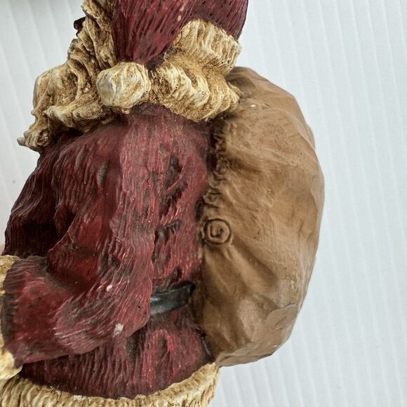 Vintage Santa Claus Figurine America Teddy Bear Christmas Decoration Rustic - Picture 7 of 16